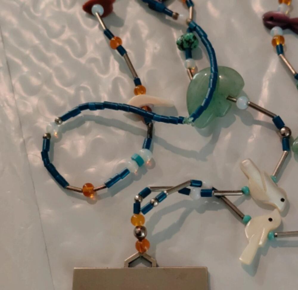 Vintage Native America Zuni fetish necklace